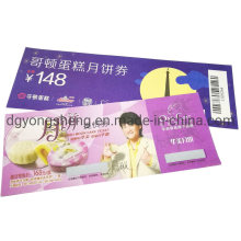 Anti-Fake Printing Tickets Promotion Coupon Voucher